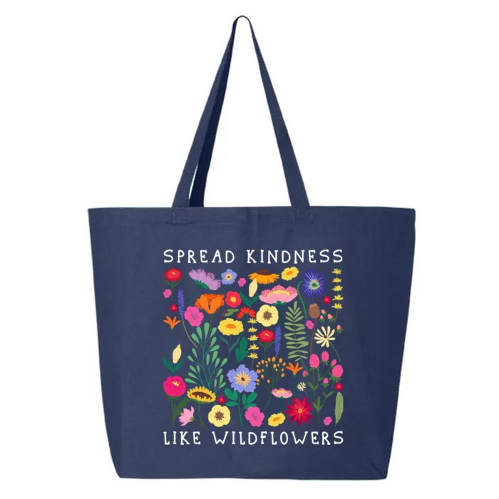 SPREAD KINDNESS LIKE WILDFLOWERS Love Happiness Flowers 25L Jumbo Tote