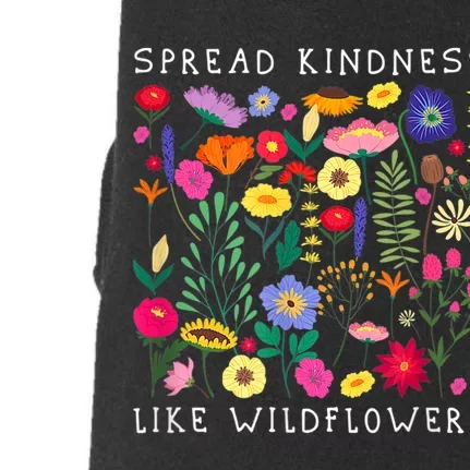 SPREAD KINDNESS LIKE WILDFLOWER Happiness Girlfriend Flower Doggie 3-End Fleece Hoodie