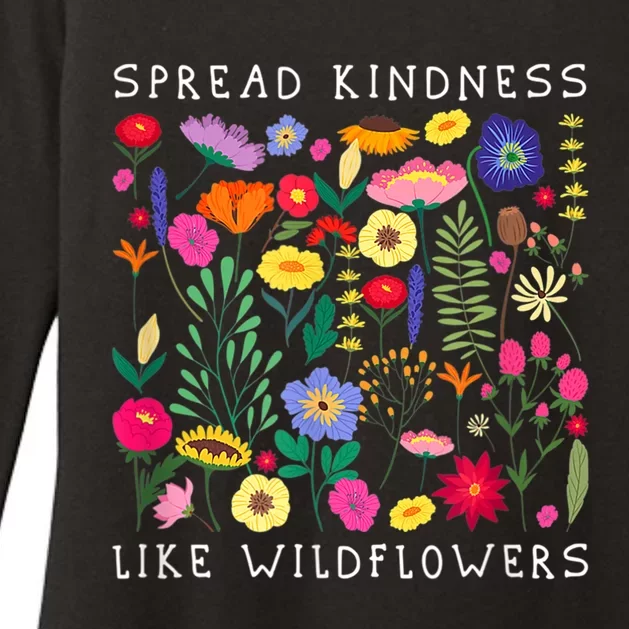 SPREAD KINDNESS LIKE WILDFLOWER Happiness Girlfriend Flower Womens CVC Long Sleeve Shirt