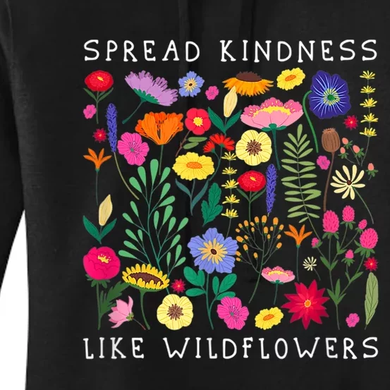 SPREAD KINDNESS LIKE WILDFLOWER Happiness Girlfriend Flower Women's Pullover Hoodie