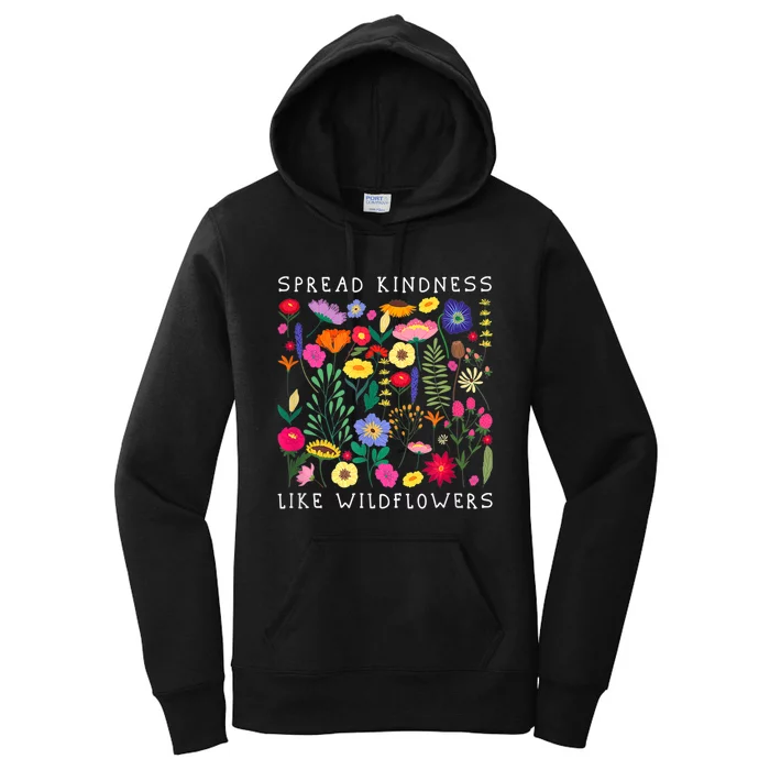 SPREAD KINDNESS LIKE WILDFLOWER Happiness Girlfriend Flower Women's Pullover Hoodie