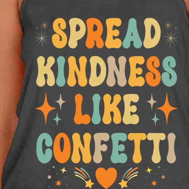 Spread Kindness Like Confetti Kindness Women's Knotted Racerback Tank