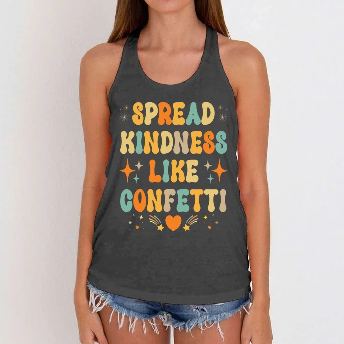 Spread Kindness Like Confetti Kindness Women's Knotted Racerback Tank