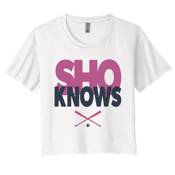 Sho Knows Los Angeles Angels Women's Crop Top Tee