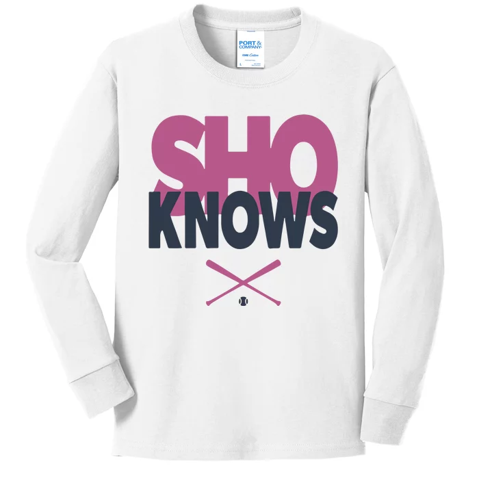 Sho Knows Los Angeles Angels Kids Long Sleeve Shirt