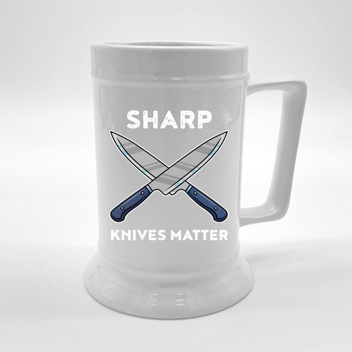 Sharp Knives Matter Gift Front & Back Beer Stein