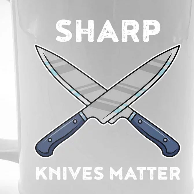 Sharp Knives Matter Gift Front & Back Beer Stein