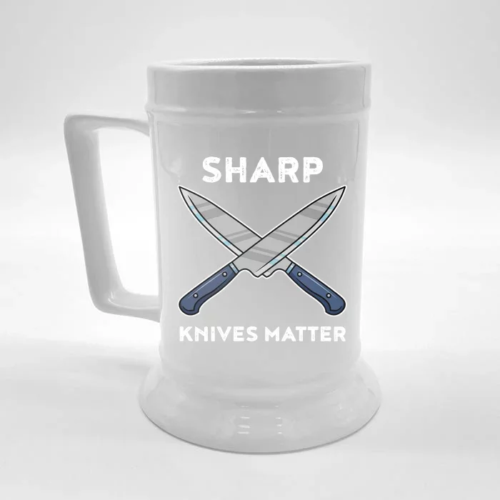 Sharp Knives Matter Gift Front & Back Beer Stein