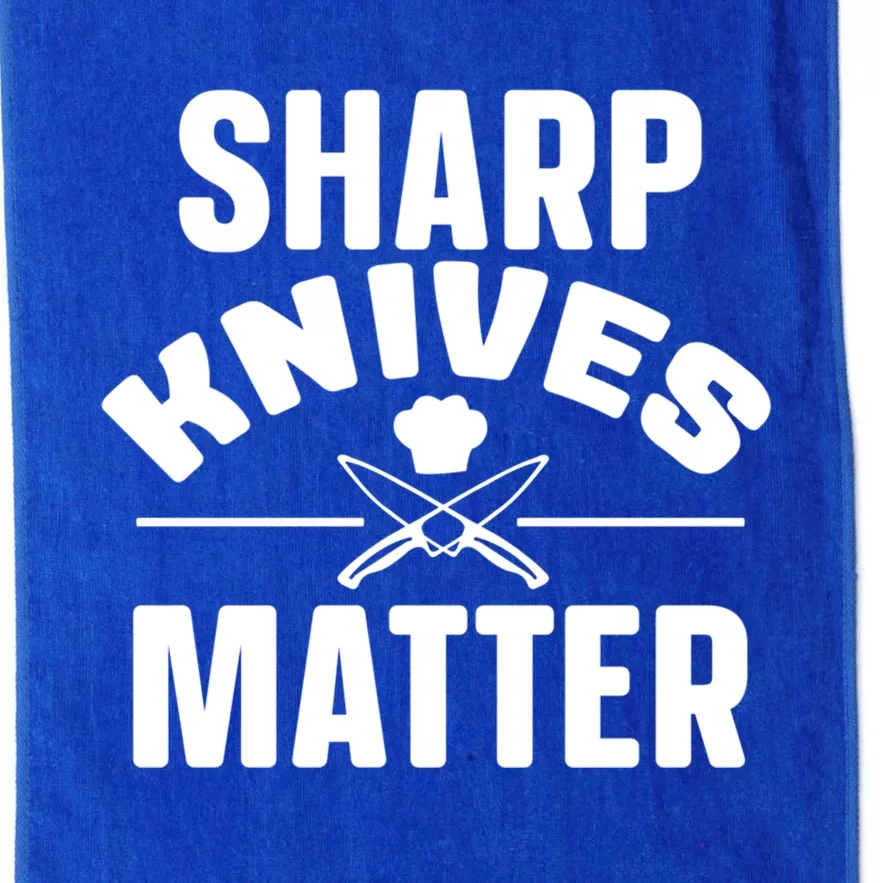 Sharp Knives Matter Kitchen Chef And Home Cook Cute Gift Platinum Collection Golf Towel