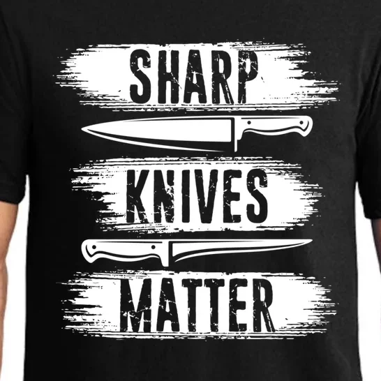 Sharp Knives Matter Cooking Cook Culinary Retro Chef Cute Gift Pajama Set