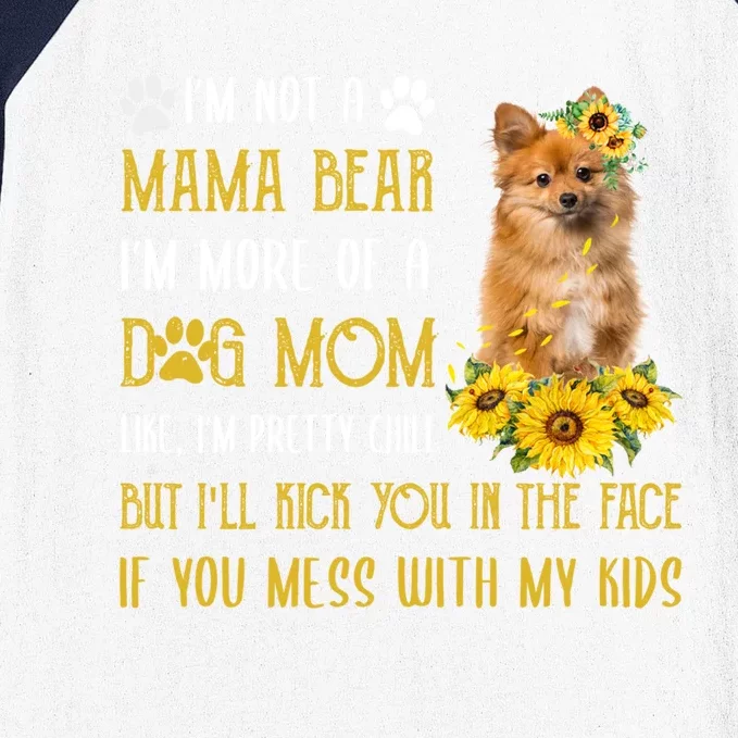 Sunflower Keeshond Mom Mothers Day Dog Mom Cool Gift Baseball Sleeve Shirt