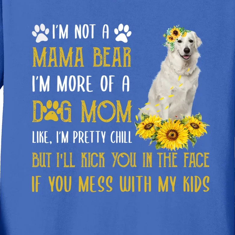 Sunflower Kuvasz Mom Mothers Day Dog Mom Gift Kids Long Sleeve Shirt