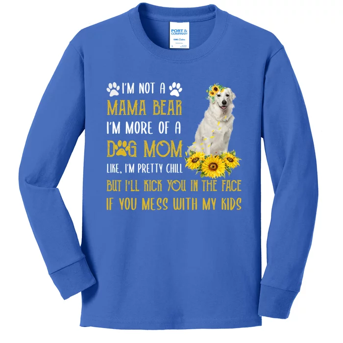 Sunflower Kuvasz Mom Mothers Day Dog Mom Gift Kids Long Sleeve Shirt