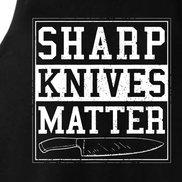 Sharp Knives Matter Funny Chef Gift Cooking Ladies Tri-Blend Wicking Tank