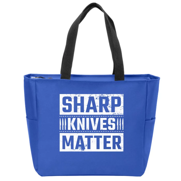 Sharp Knives Matter Knife Collector Gift Zip Tote Bag