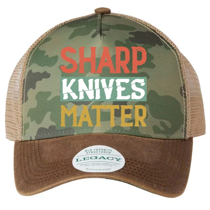 Sharp Knives Matter Cooking Lover Kitchen Chef Gift Legacy Tie Dye Trucker Hat