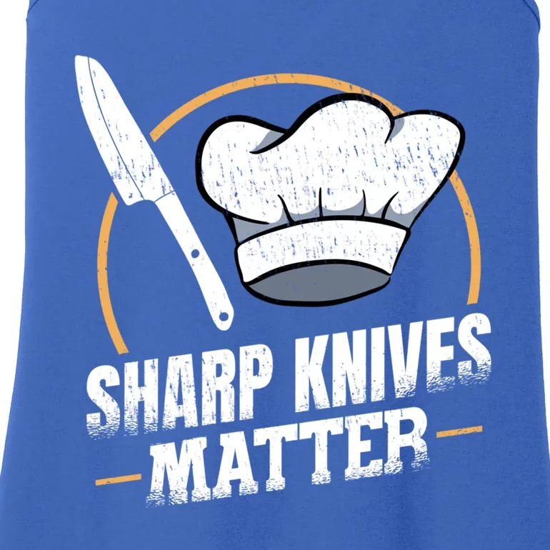 Sharp Knives Matter Sous Chef Gift Ladies Essential Tank