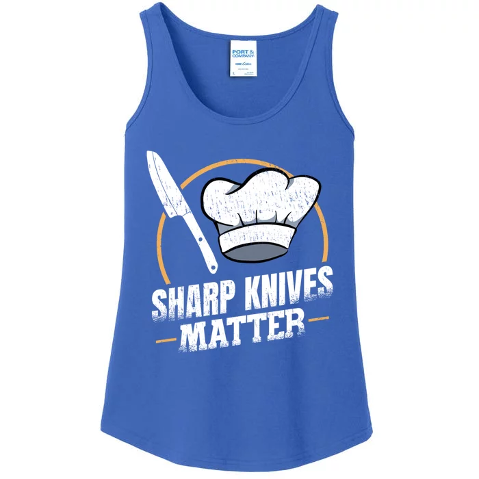 Sharp Knives Matter Sous Chef Gift Ladies Essential Tank