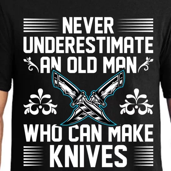 Sharp Knives Matter Funny Blacksmithing Blacksmith Gift Pajama Set