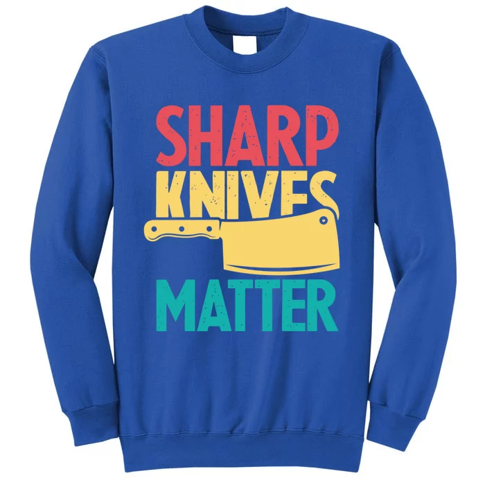 Sharp Knives Matter Cooking Chef Cook Culinary Retro Cool Gift Sweatshirt