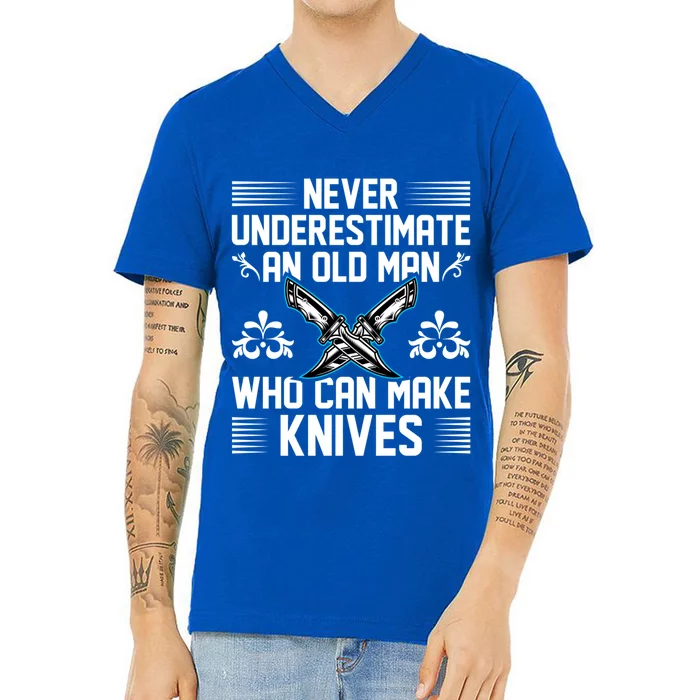 Sharp Knives Matter Funny Blacksmithing Blacksmith Great Gift V-Neck T-Shirt