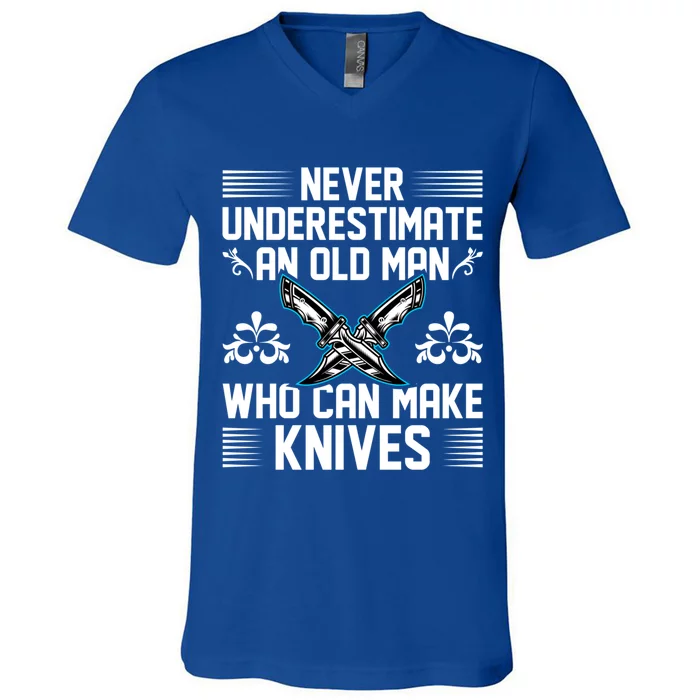 Sharp Knives Matter Funny Blacksmithing Blacksmith Great Gift V-Neck T-Shirt