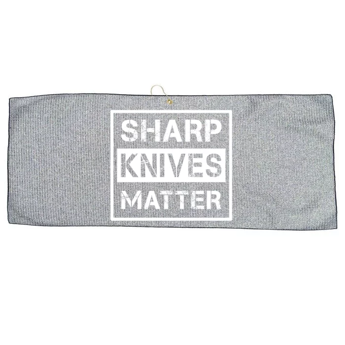 Sharp Knives Matter Funny Chef Kitchen Food Cooking Gift Cool Gift Large Microfiber Waffle Golf Towel