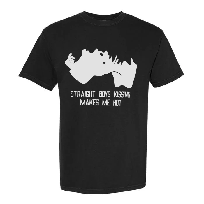 Straight Kissing Makes Me Hot Garment-Dyed Heavyweight T-Shirt