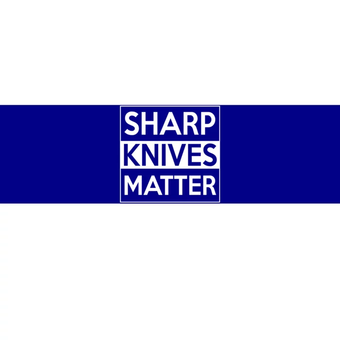 Sharp Knives Matter Funny Executive Head Chef Design Gift Bumper Sticker