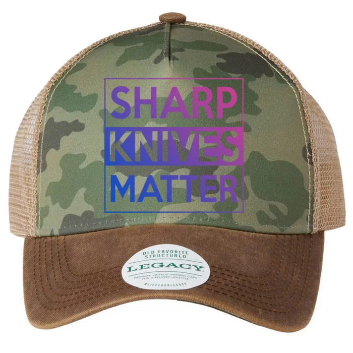 Sharp Knives Matter Funny Executive Head Chef Design Gift Legacy Tie Dye Trucker Hat