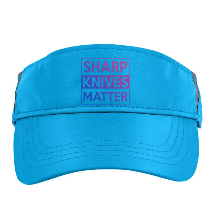 Sharp Knives Matter Funny Executive Head Chef Design Gift Adult Drive Performance Visor