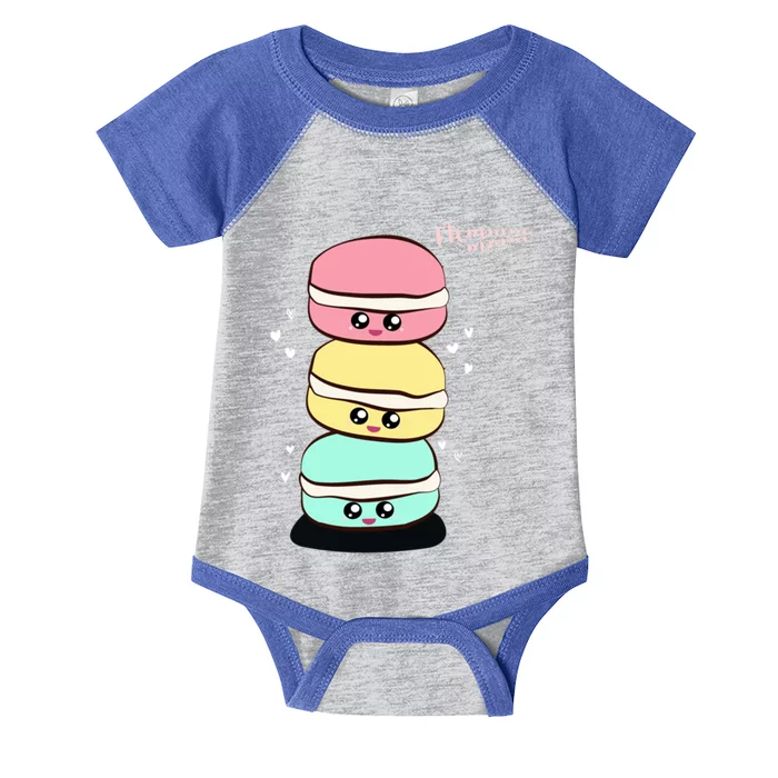 Sweet Kawaii Macaroon Cookies Cupcake Cool Gift Infant Baby Jersey Bodysuit