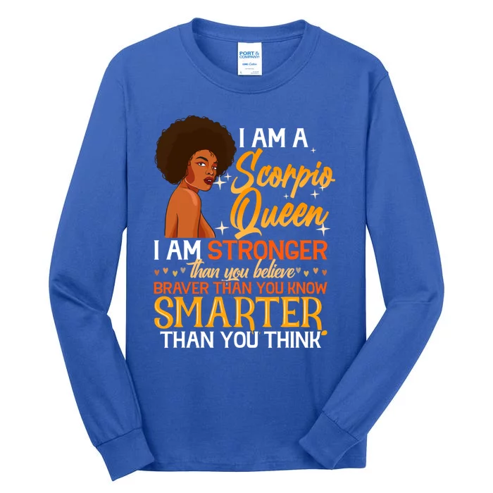 Scorpio Knows More Than She Says Birthday Gift Tall Long Sleeve T-Shirt