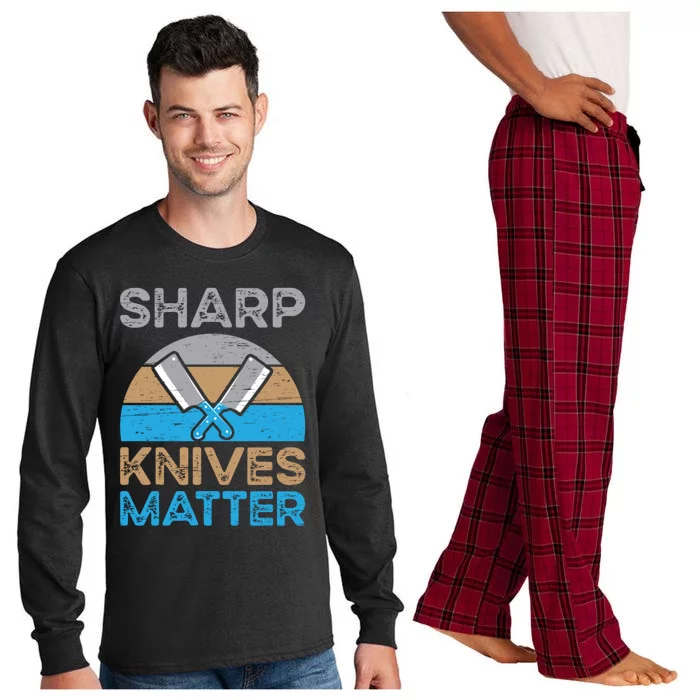 Sharp Knives Matter Recipe Ingredients Culinary Chef Gift Long Sleeve Pajama Set