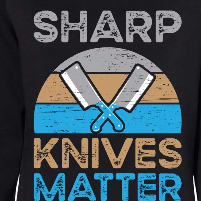 Sharp Knives Matter Recipe Ingredients Culinary Chef Gift Womens California Wash Sweatshirt