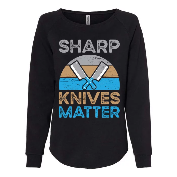 Sharp Knives Matter Recipe Ingredients Culinary Chef Gift Womens California Wash Sweatshirt