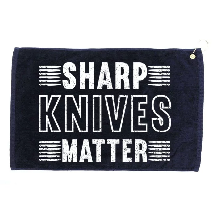 Sharp Knives Matter Cool Gift Grommeted Golf Towel