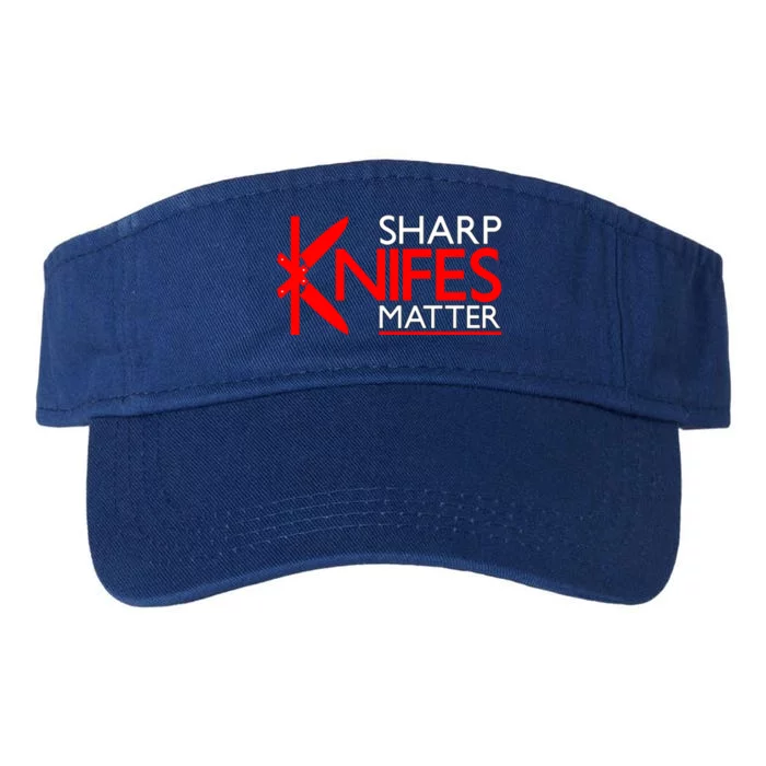 Sharp Knives Matter Gift Valucap Bio-Washed Visor