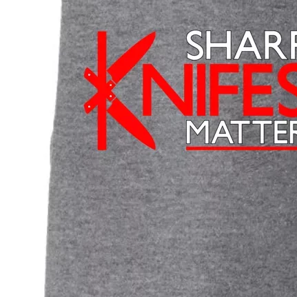 Sharp Knives Matter Gift Doggie 3-End Fleece Hoodie