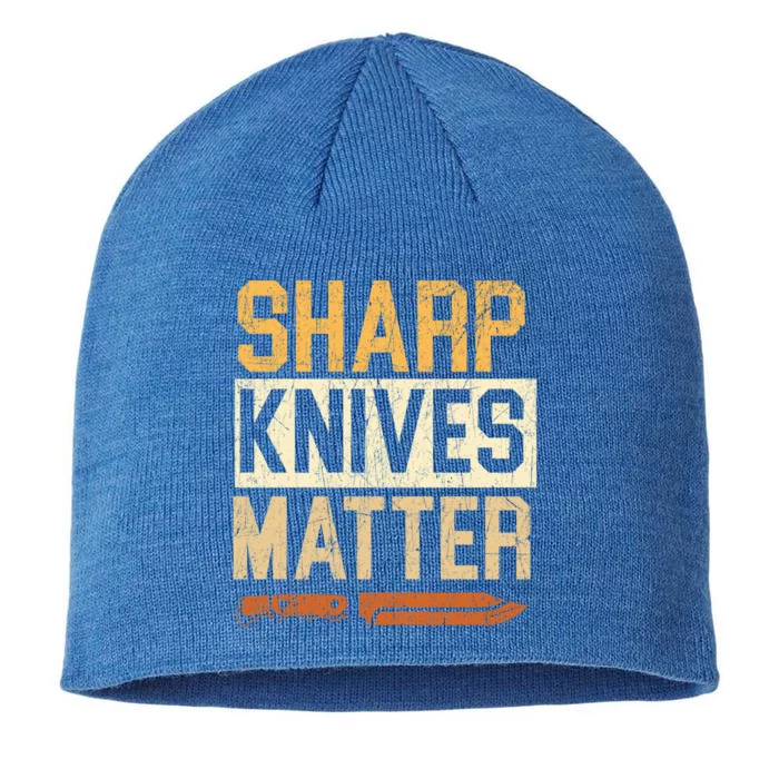 Sharp Knives Matter Knife Collector Knife Collecting Gift 8 1/2in Sustainable Knit Beanie