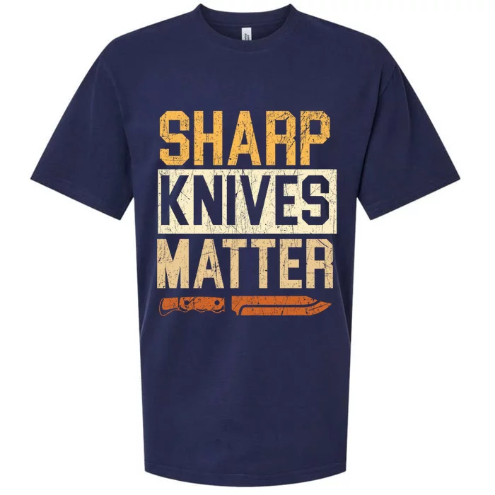 Sharp Knives Matter Knife Collector Knife Collecting Gift Sueded Cloud Jersey T-Shirt