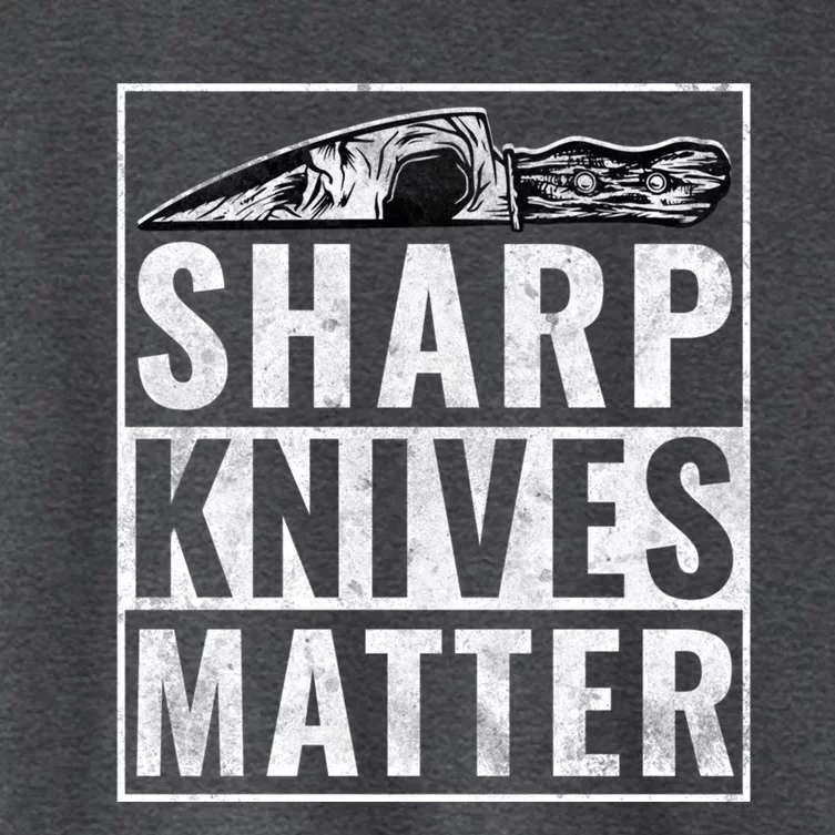 Sharp Knives Matter Funny Cook Gift Women's Crop Top Tee