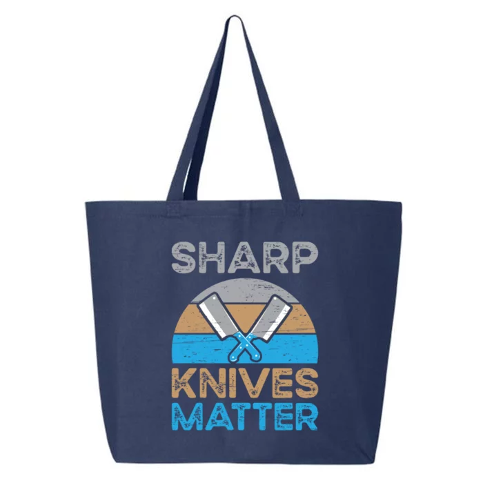 Sharp Knives Matter Recipe Ingredients Culinary Chef Gift 25L Jumbo Tote