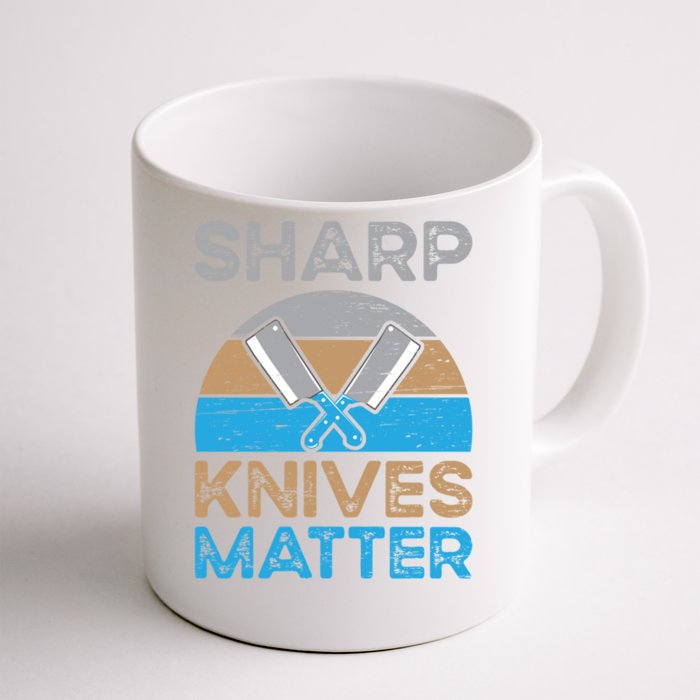 Sharp Knives Matter Recipe Ingredients Culinary Chef Gift Front & Back Coffee Mug