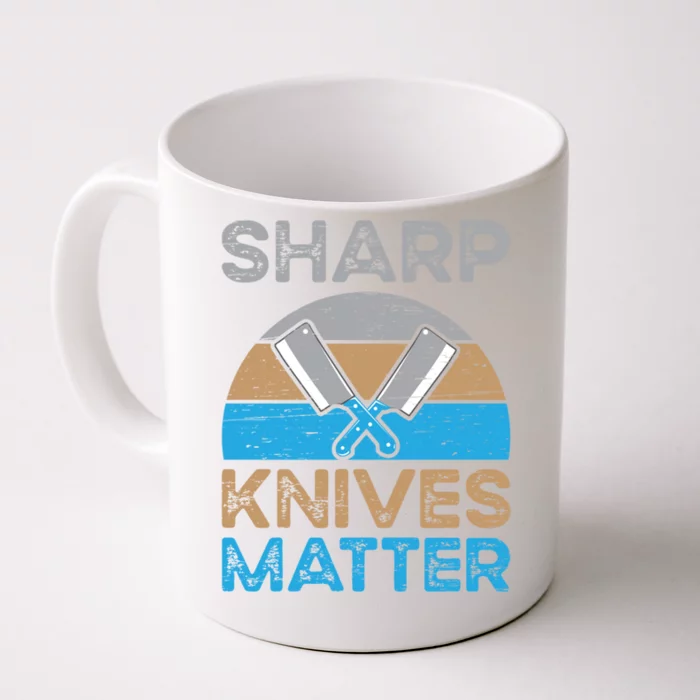 Sharp Knives Matter Recipe Ingredients Culinary Chef Gift Front & Back Coffee Mug