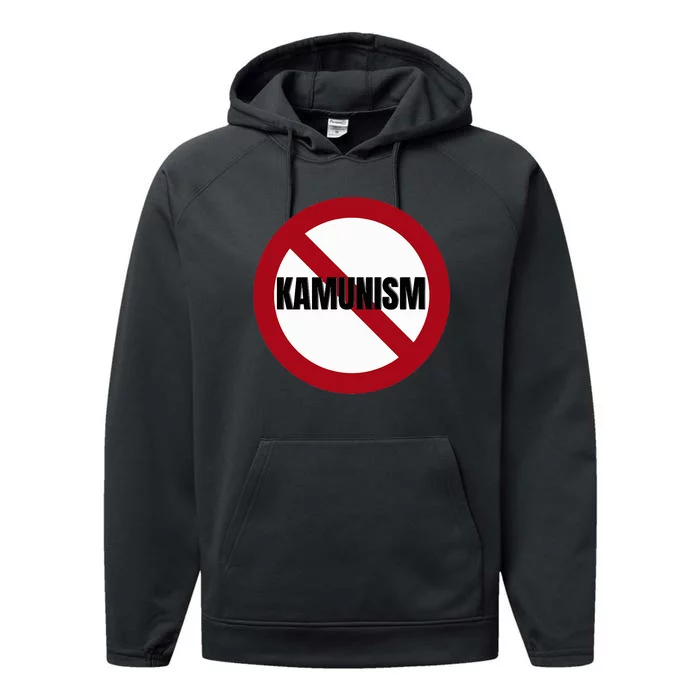 Stop Kamunism No Communism 2024 Us Election Supporters Funny Performance Fleece Hoodie