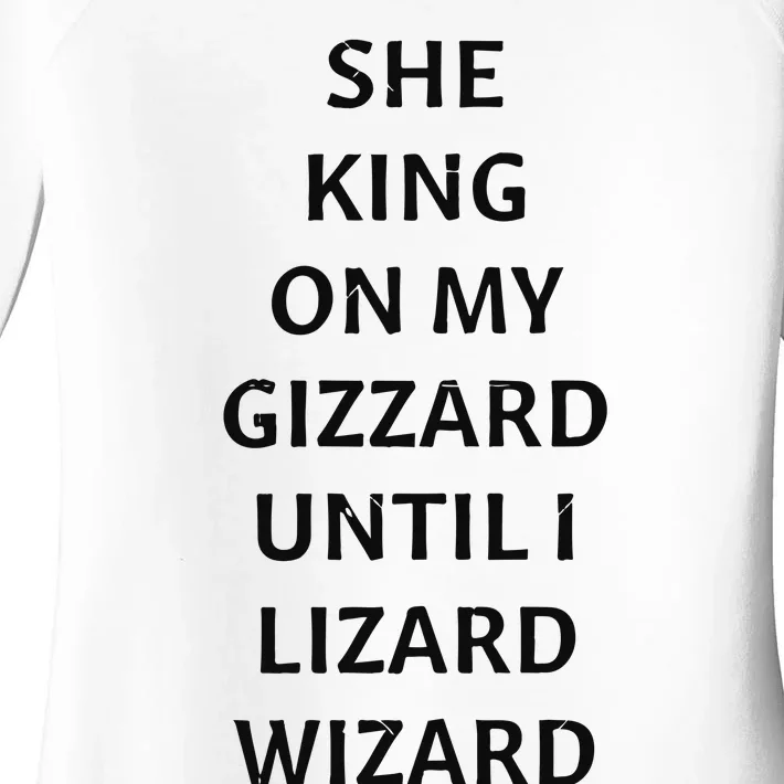 She King On My Gizzard Until I Lizard Wizard Women's Perfect Tri Tunic Long Sleeve Shirt