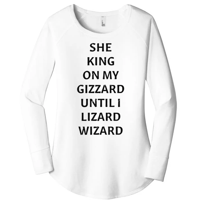 She King On My Gizzard Until I Lizard Wizard Women's Perfect Tri Tunic Long Sleeve Shirt