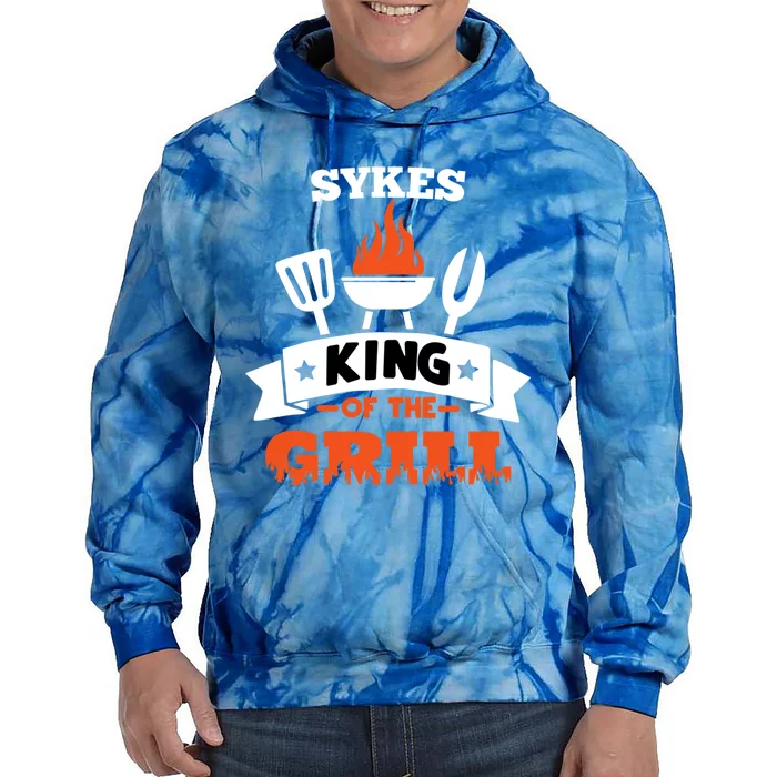 Sykes King Of The Grill Grilling Bbq Chef Master Cooking Cute Gift Tie Dye Hoodie