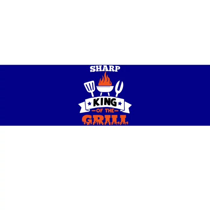 Sharp King Of The Grill Grilling Bbq Chef Master Cooking Gift Bumper Sticker